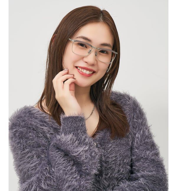  「メガネ | チタン アルミ製 軽量 メタル ナイロール 伊達・度付き ユニセックス Zoff  レンズ交換券付」|メガネ|