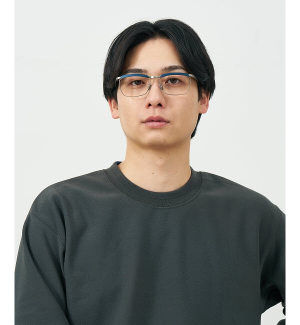  「メガネ | チタン アルミ製 軽量 メタル ナイロール 伊達・度付き ユニセックス Zoff  レンズ交換券付」|メガネ|