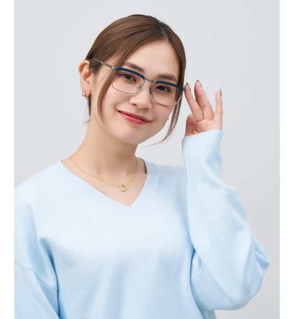  「メガネ | チタン アルミ製 軽量 メタル ナイロール 伊達・度付き ユニセックス Zoff  レンズ交換券付」|メガネ|