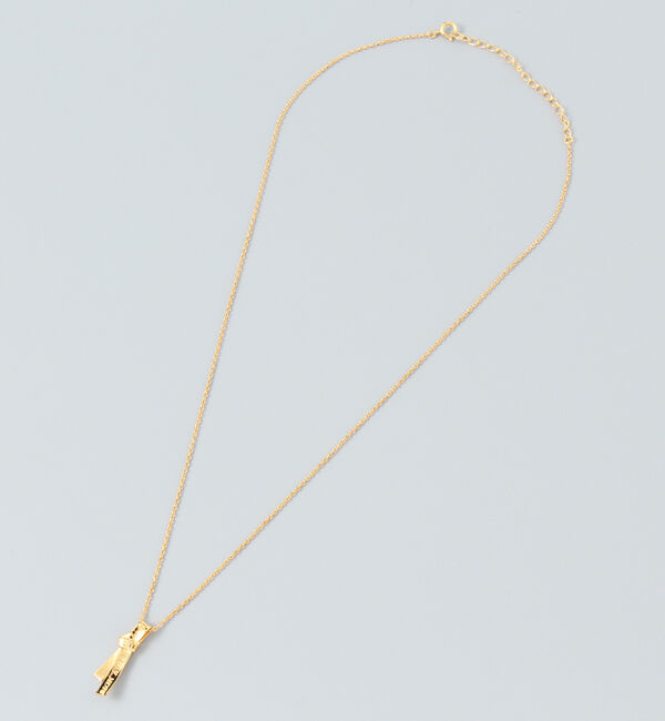 JUPITER「【SV925】タイリボンモチーフネックレス/ペア/ゴールド」|ネックレス|