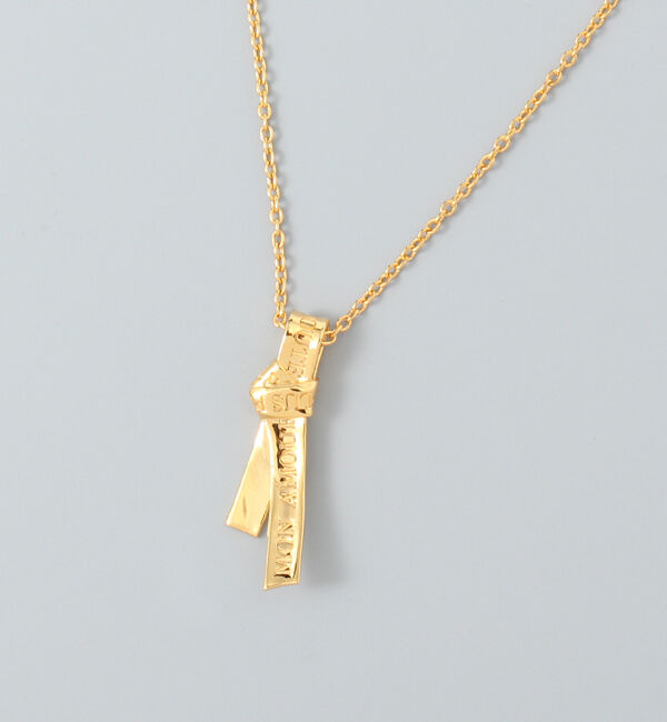 JUPITER「【SV925】タイリボンモチーフネックレス/ペア/ゴールド」|ネックレス|