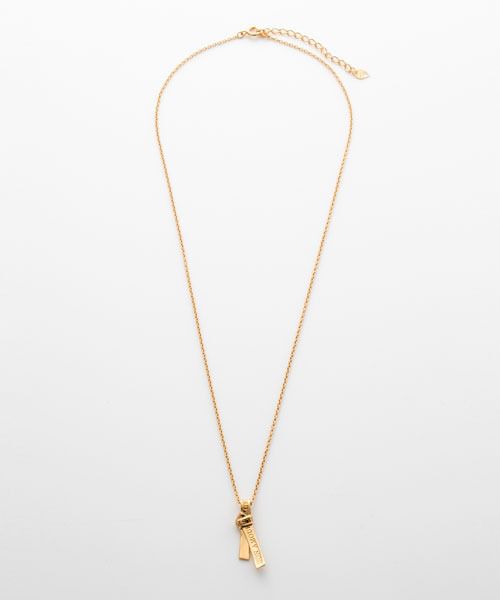 JUPITER「【SV925】タイリボンモチーフネックレス/ペア/ゴールド」|ネックレス|