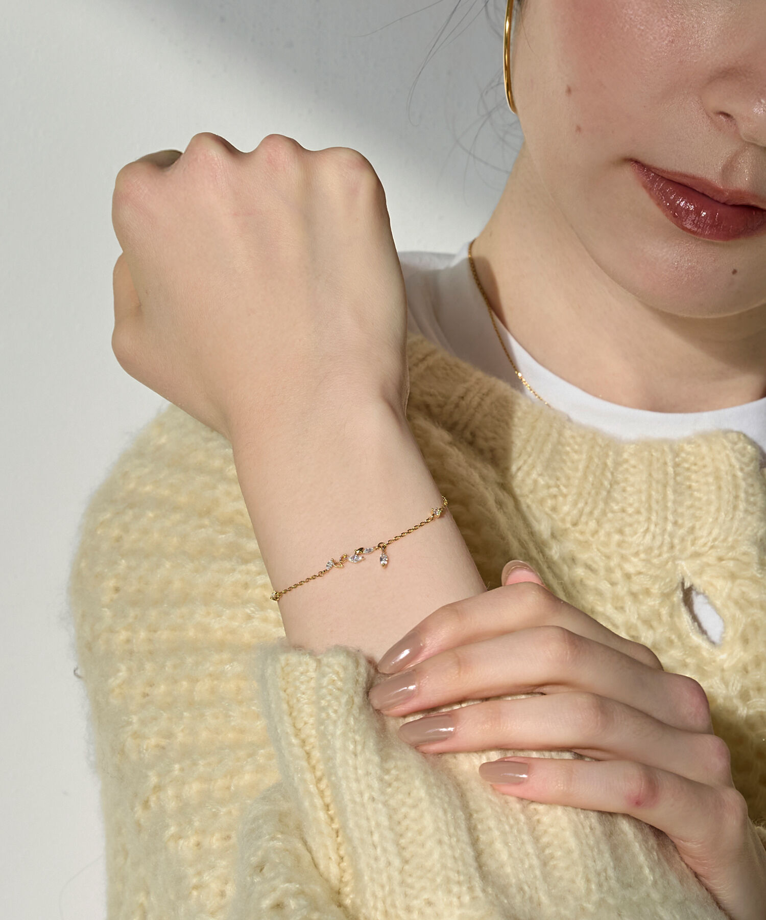 Phoebe「シャイニーティアリーフブレスレット」|ブレスレット・バングル|