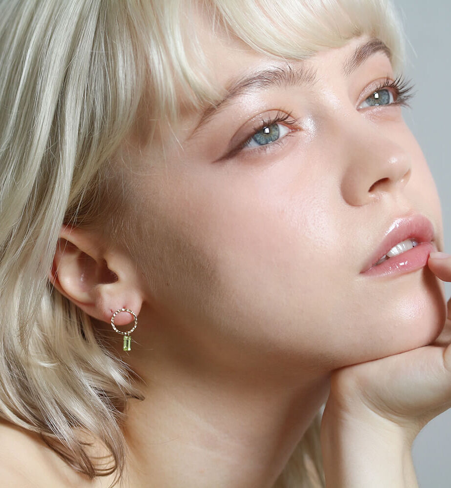  「ペリドット  ピアス | K10YG」|ピアス|