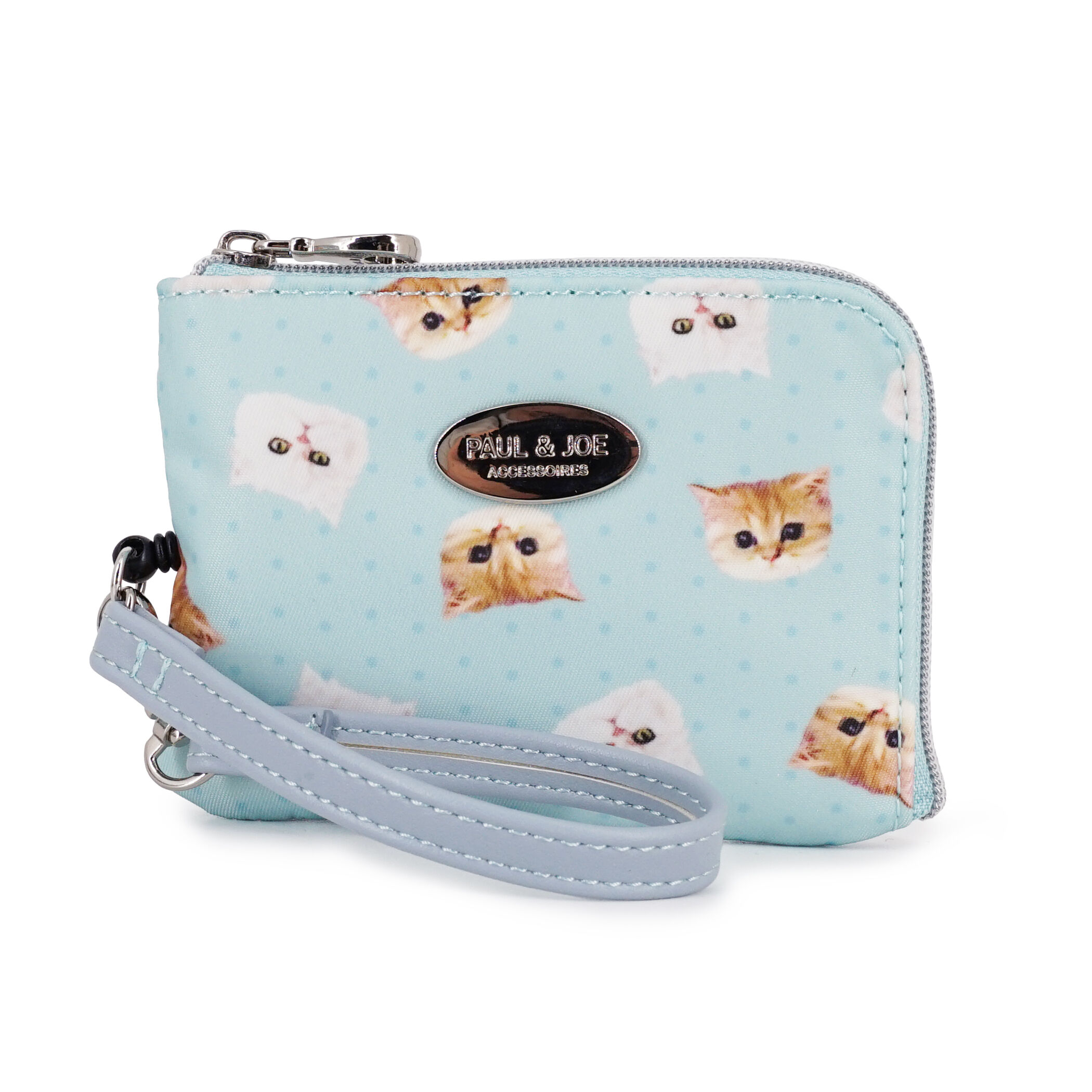 PAUL&JOE「パスコインケース／ジブシー＆ヌネット総柄」|定期入れ|ブルー