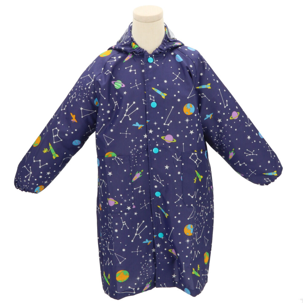 BACKYARD FAMILY「レインコート キッズ ランドセル対応 通販 女の子 撥水 クリア おしゃれ かわいい ジュニア」|その他ベビー用品|ブルー2