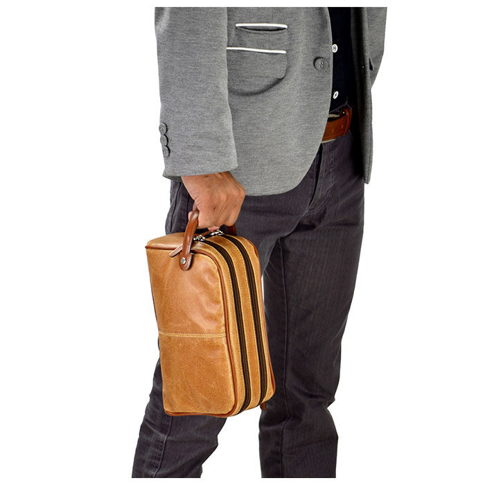 BACKYARD FAMILY「セカンドバッグ メンズ 通販 ダブルファスナー かっこいい 小さめ レザー クラッチバッグ 40代」|その他|