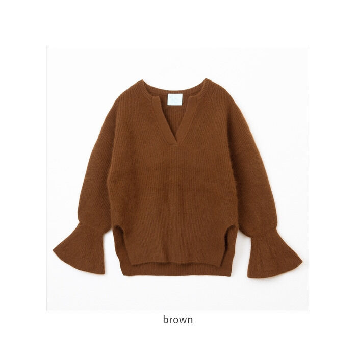 BACKYARD FAMILY「MIND マインド ラクーン シルクニット 通販 セーター キーネックニット 重ね着 レイヤード」|ニット・セーター|