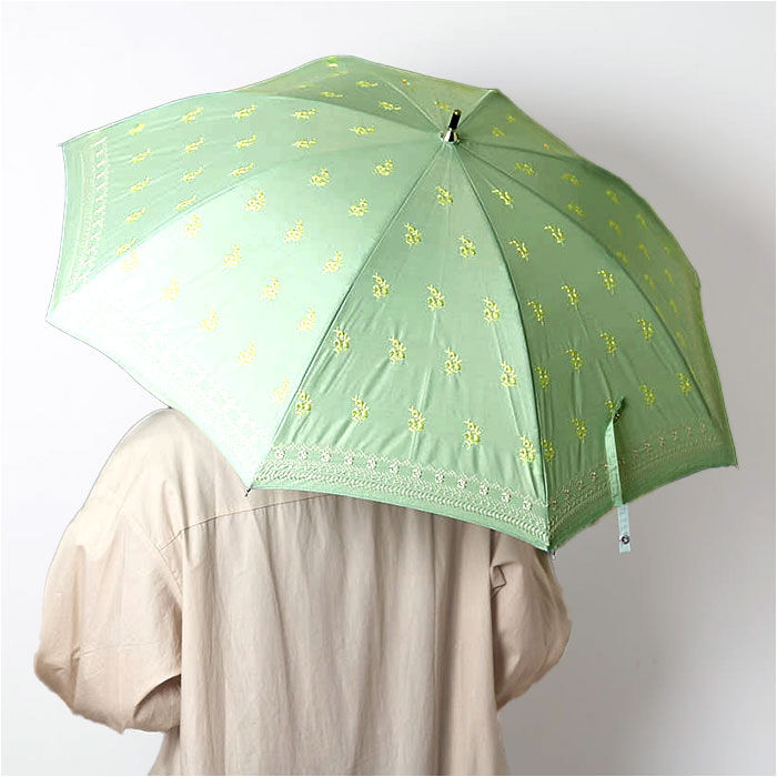 BACKYARD FAMILY「because ビコーズ 晴雨兼用 長傘 刺繍 通販 雨傘 日傘 晴雨兼用傘 傘 かさ カサ」|傘|