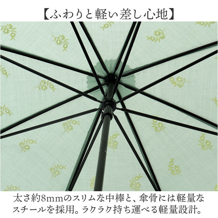 BACKYARD FAMILY「because ビコーズ 晴雨兼用 長傘 刺繍 通販 雨傘 日傘 晴雨兼用傘 傘 かさ カサ」|傘|