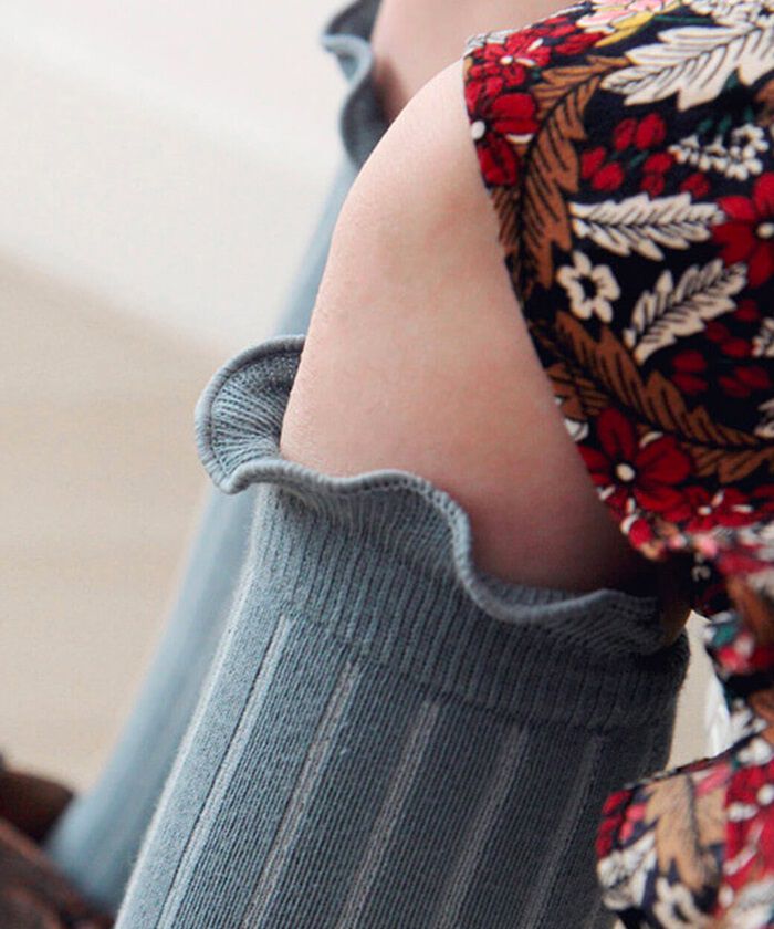 BACKYARD FAMILY「靴下 キッズ 女の子 ハイソックス 通販 長靴下 66012301 ソックス ロージーハイソックス」|ソックス|