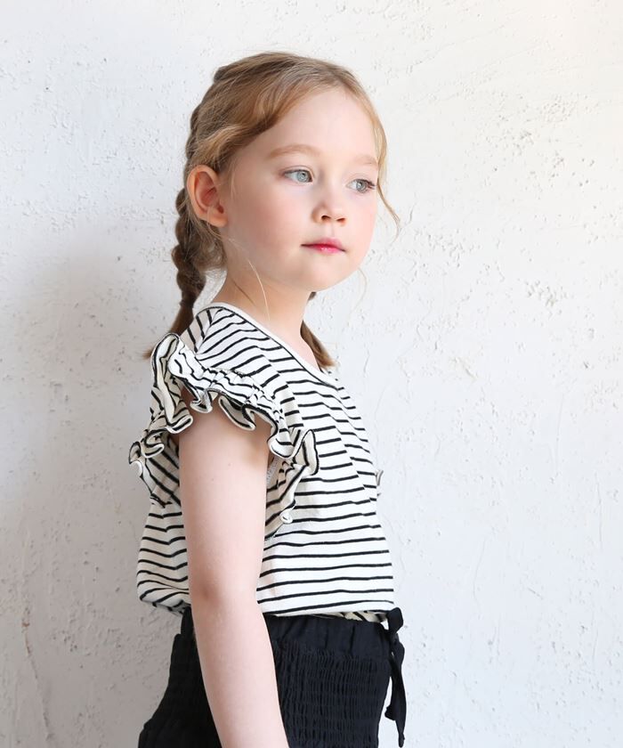 BACKYARD FAMILY「キッズ Tシャツ 半袖 女の子 通販 カットソー 73022401 半袖Tシャツ 夏服 フリル」|その他|