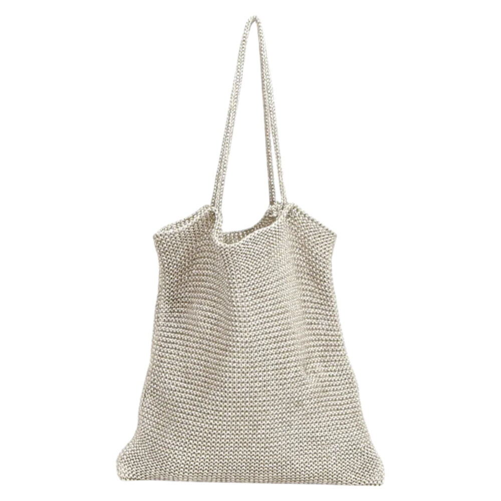 cache cache「cachecache カシュカシュ トートバッグ ラメ糸 通販 トートバック トート 手提げ」|トートバッグ|シルバー1