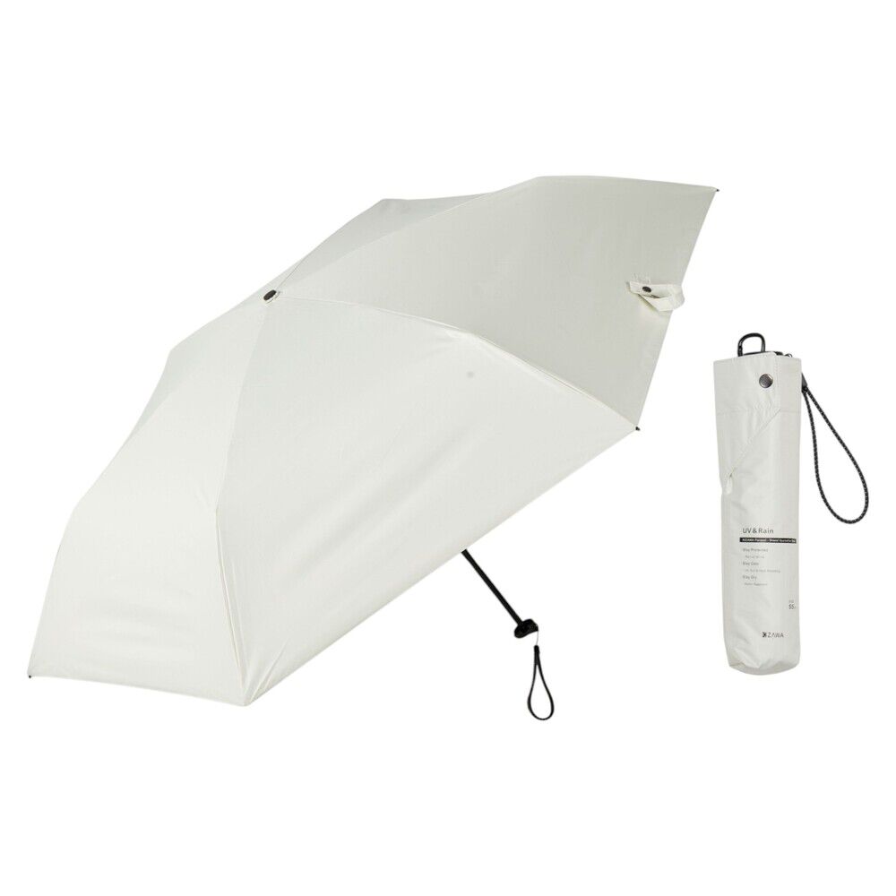 BACKYARD FAMILY「KIZAWA 日傘 折りたたみ 通販 キザワ K010MEX55I 折りたたみ傘 折りたたみ日傘」|傘|ホワイト1
