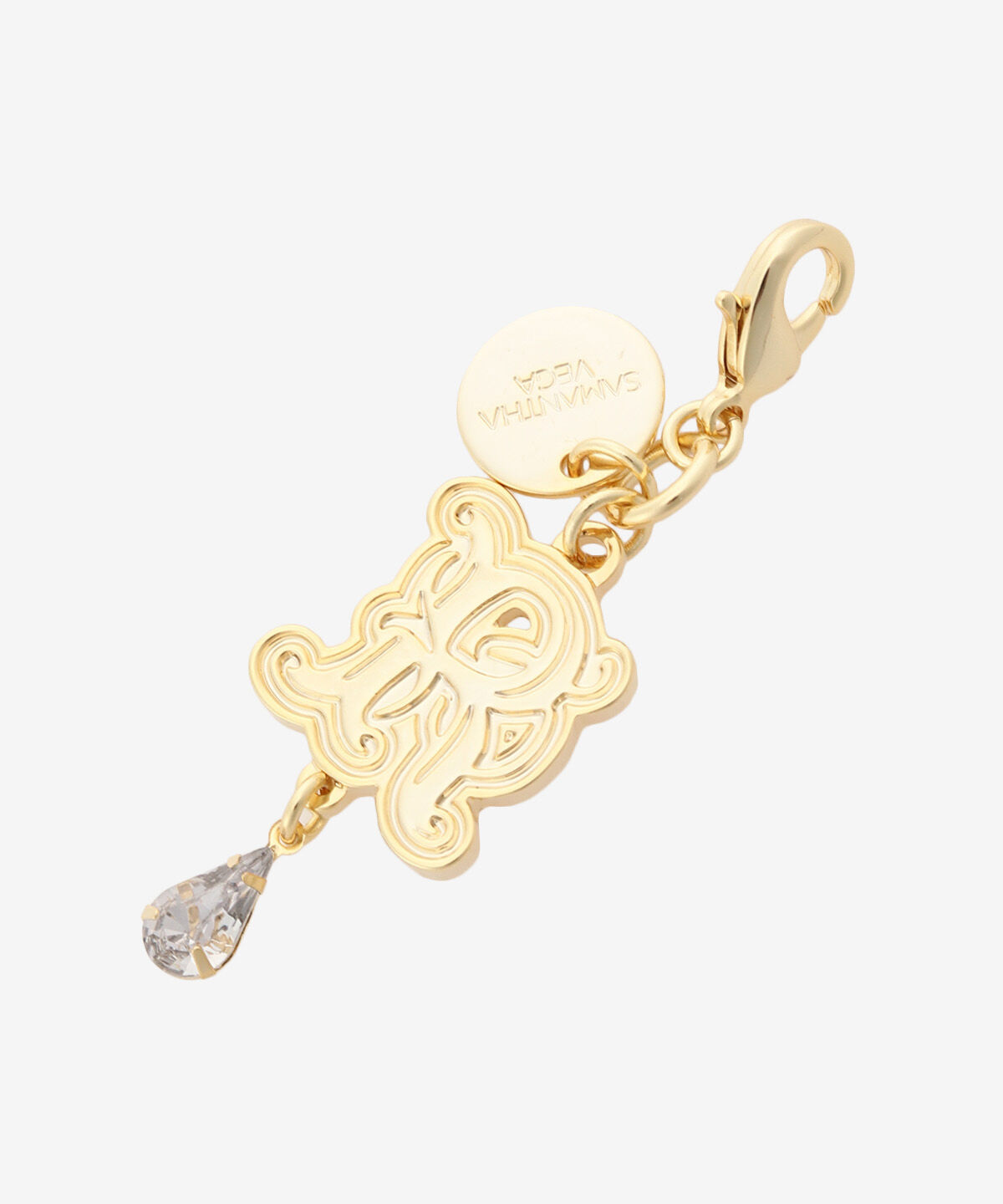 Samantha Vega「ドロップストーンイニシャルファスナーチャーム（R）」|チャーム・キーホルダー|ゴールド