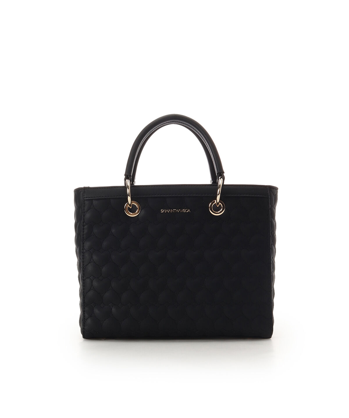 Samantha Vega「エターナルハートキルトハンドバッグ」|ハンドバッグ|ブラック
