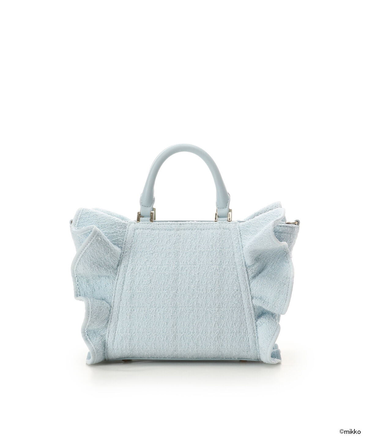 Samantha Vega「Lil ala mode&times;SAMANTHAVEGAコレクション ツイードフリルハンドバッグ」|ハンドバッグ|