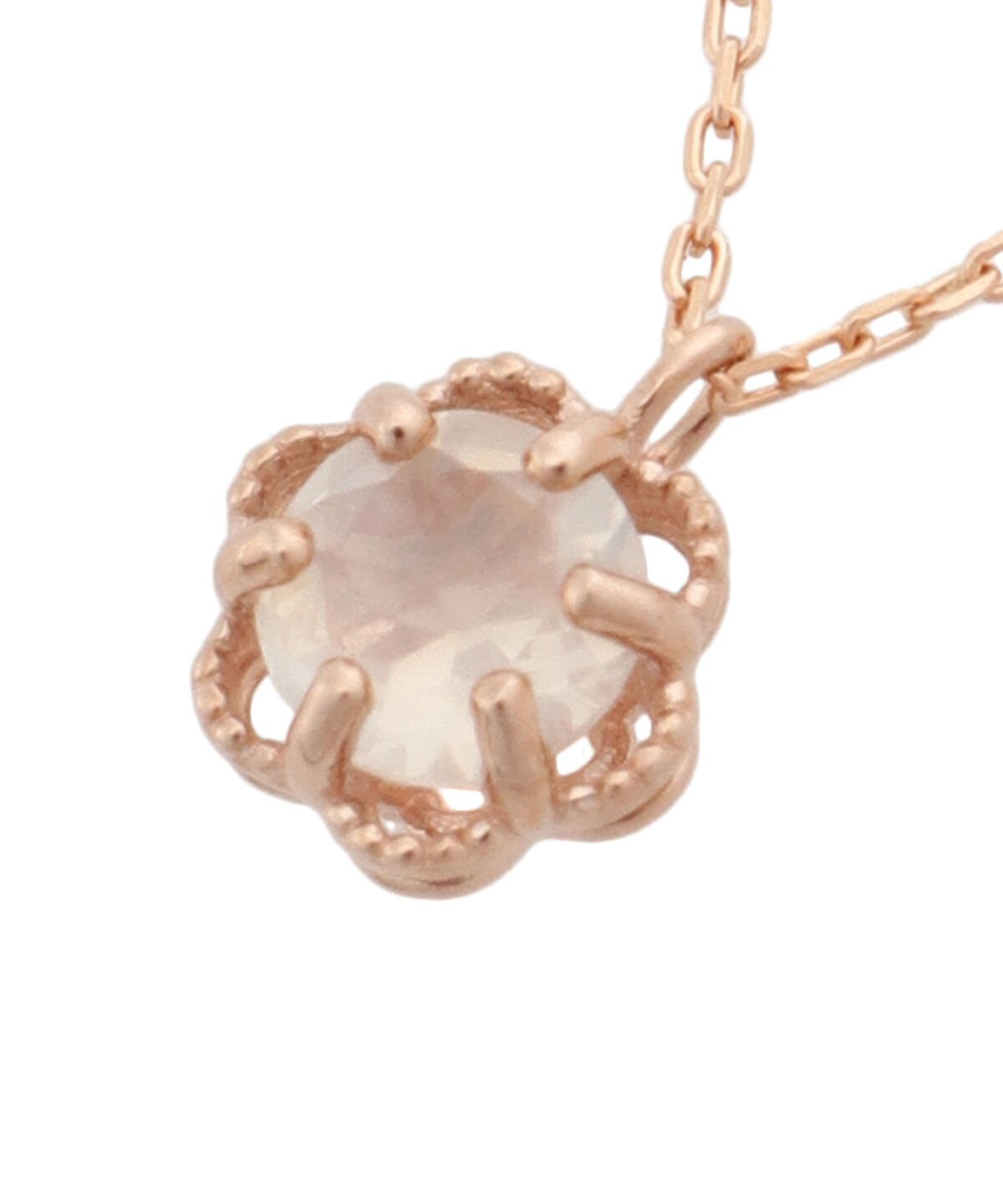 Samantha Tiara「K10 PG フラワーモチーフネックレス≪6月 誕生石≫」|ネックレス|