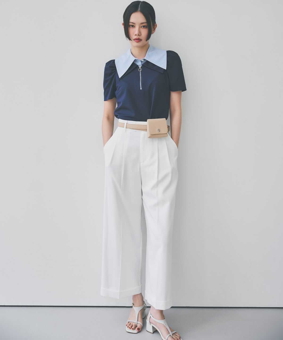 アンドクチュール「2タックワイドパンツ」|その他|オフ