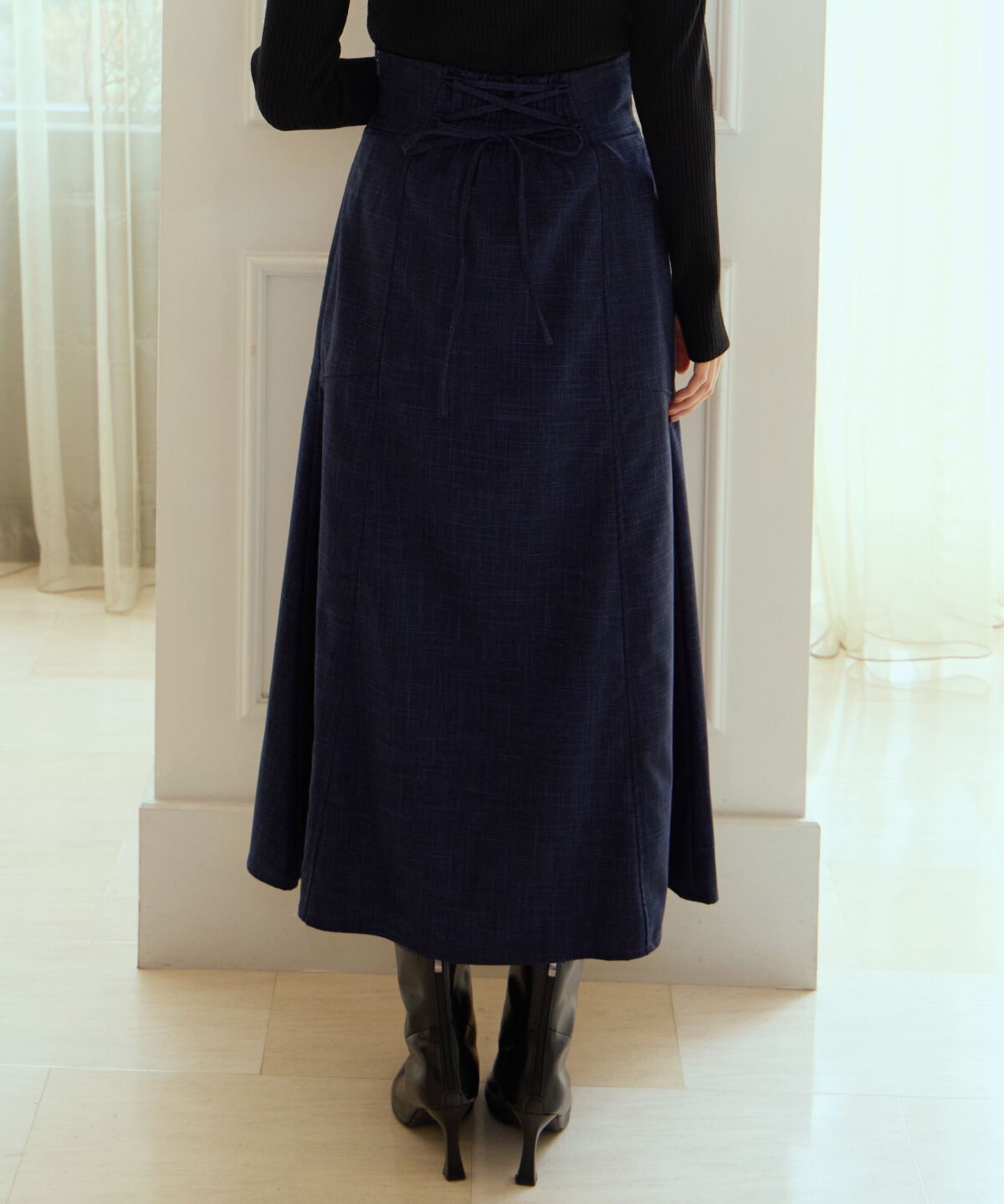 アンドクチュール「ブッチャーインナーミニマーメイドスカート」|フレア|