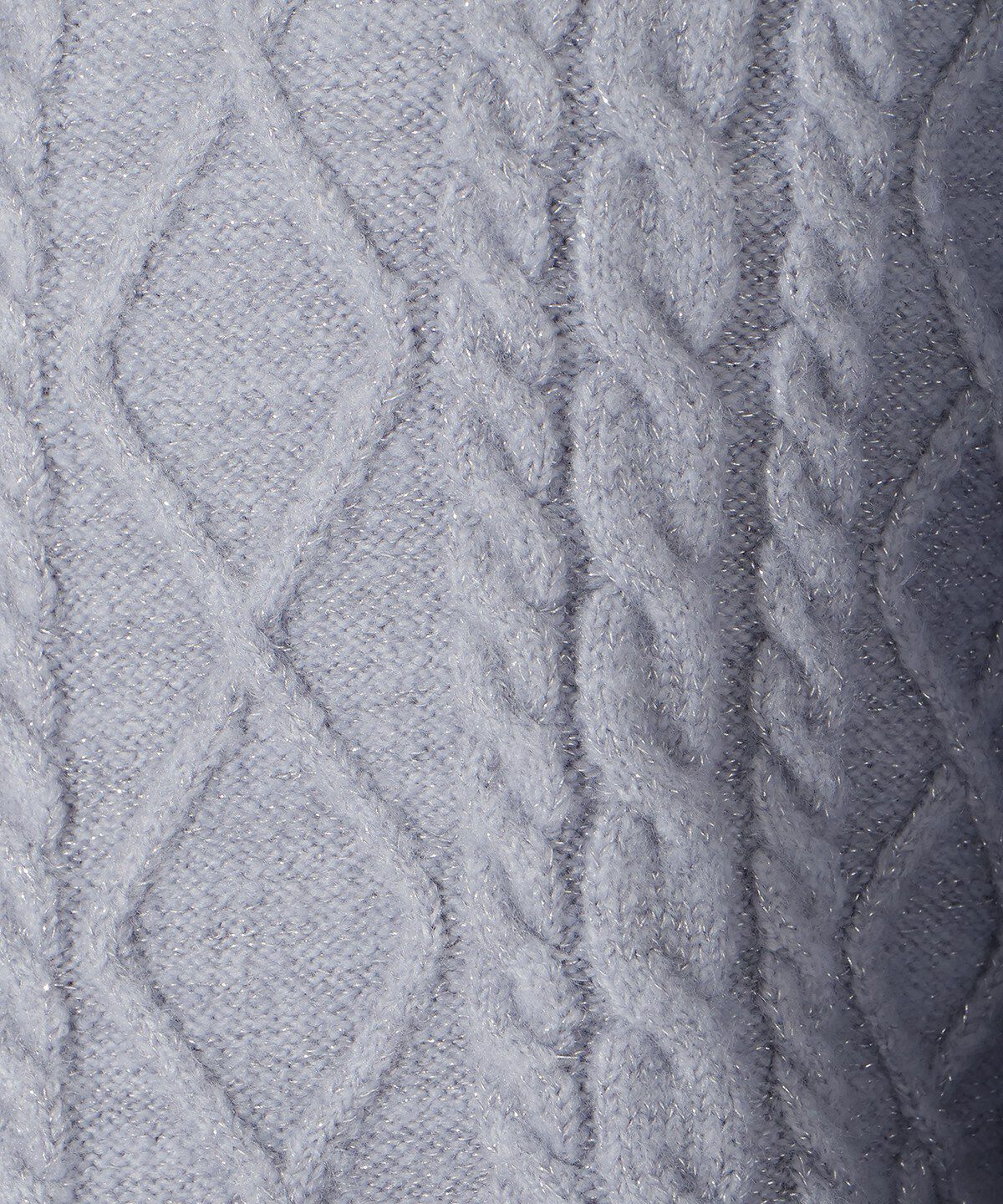 アンドクチュール「ラメケーブルタートルニットプルオーバー」|ニット・セーター|