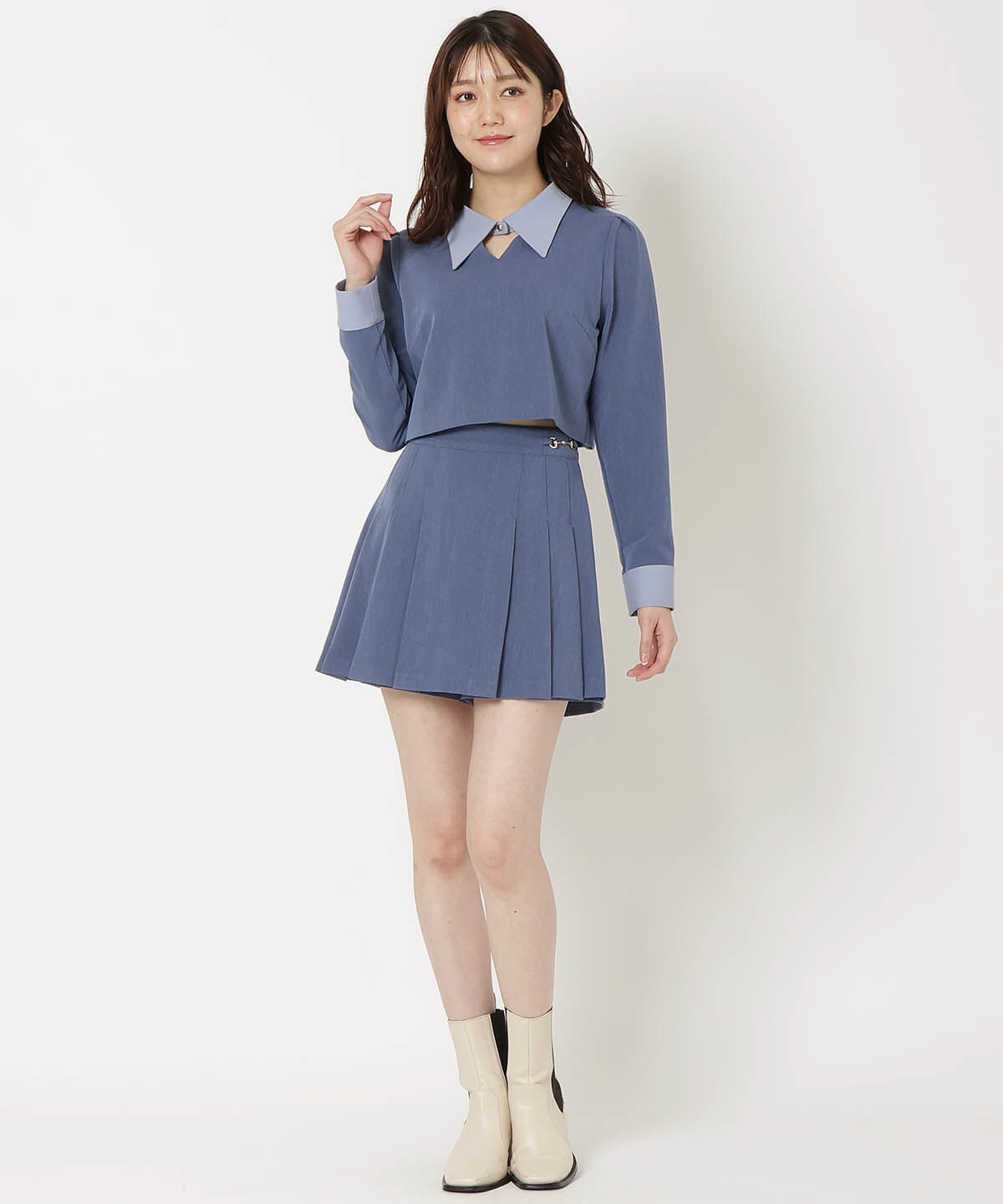 REDYAZEL「配色襟トップス」|シャツ・ブラウス|