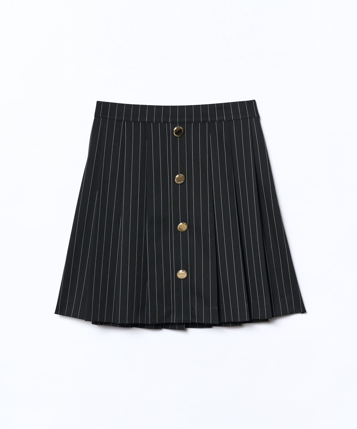 REDYAZEL「フロントボタンプリーツミニスカート」|台形|
