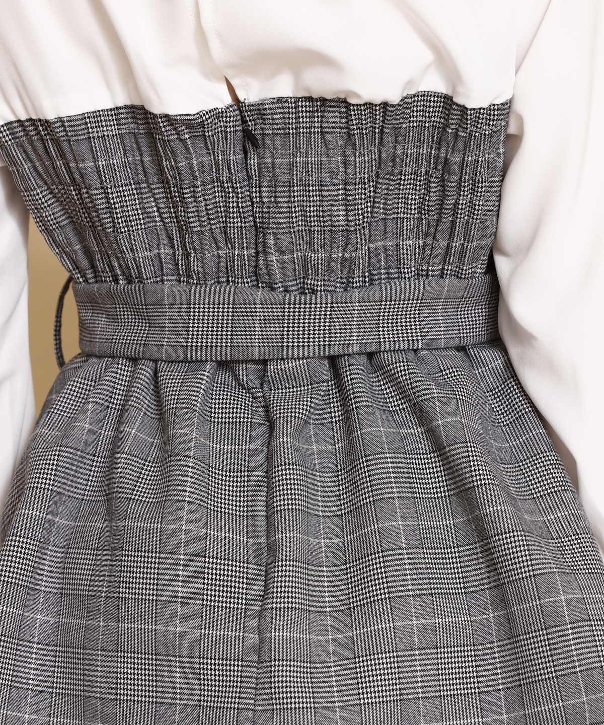 REDYAZEL「シャツドッキングベアワンピース」|ワンピース|