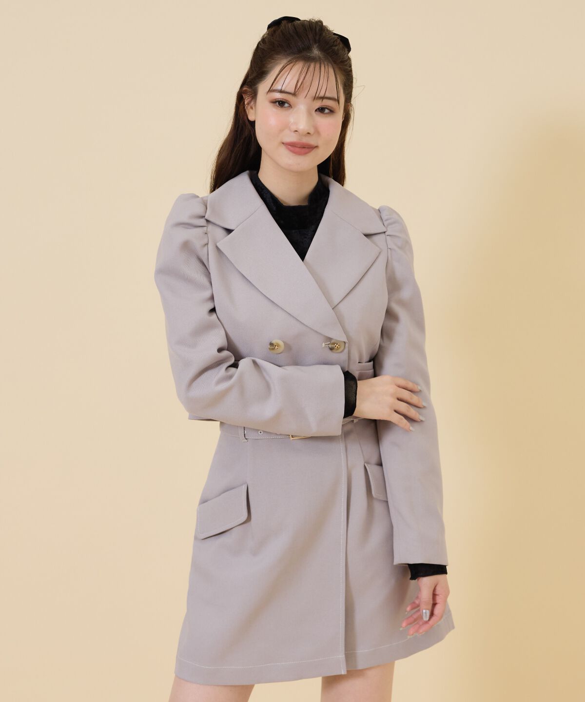 REDYAZEL「ウーリッシュショートダブルジャケット」|テーラードジャケット|