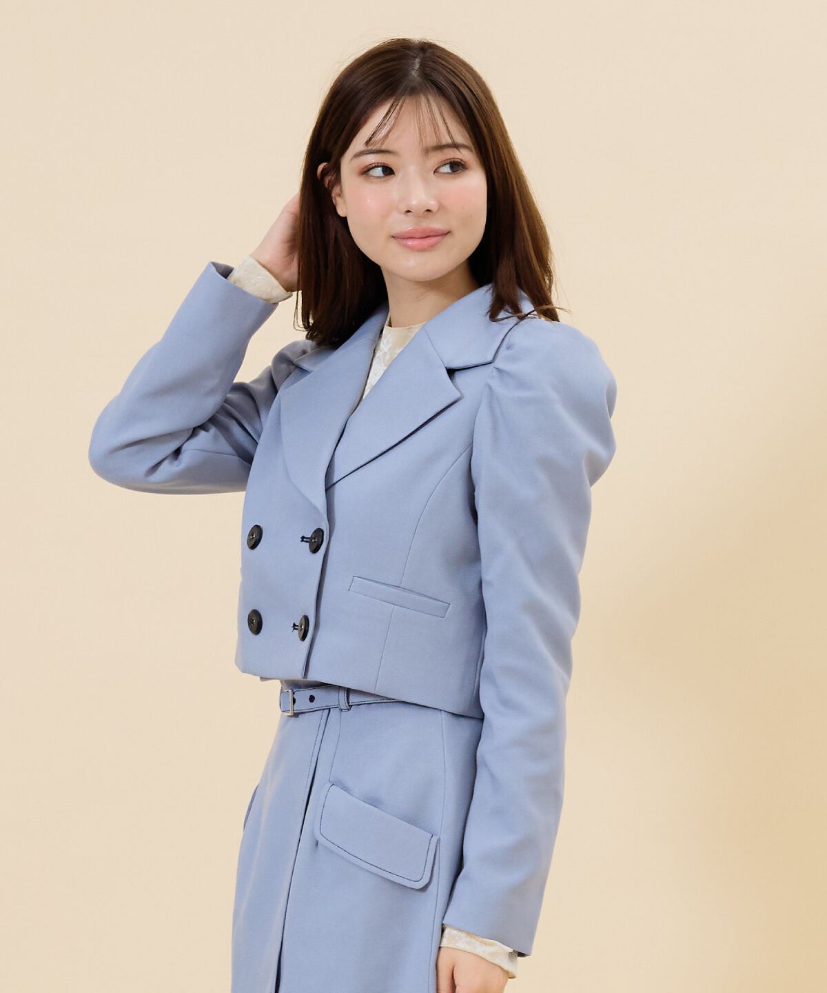 REDYAZEL「ウーリッシュショートダブルジャケット」|テーラードジャケット|