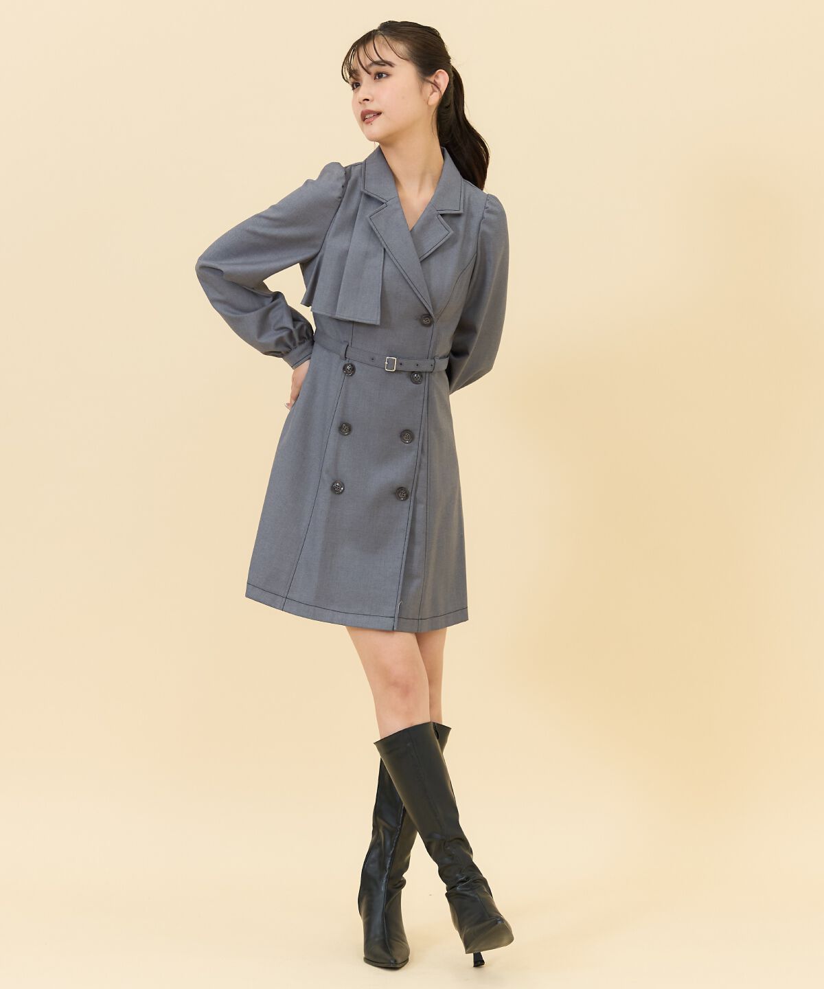 REDYAZEL「ダブルボタンジャケットミニワンピース」|ワンピース|