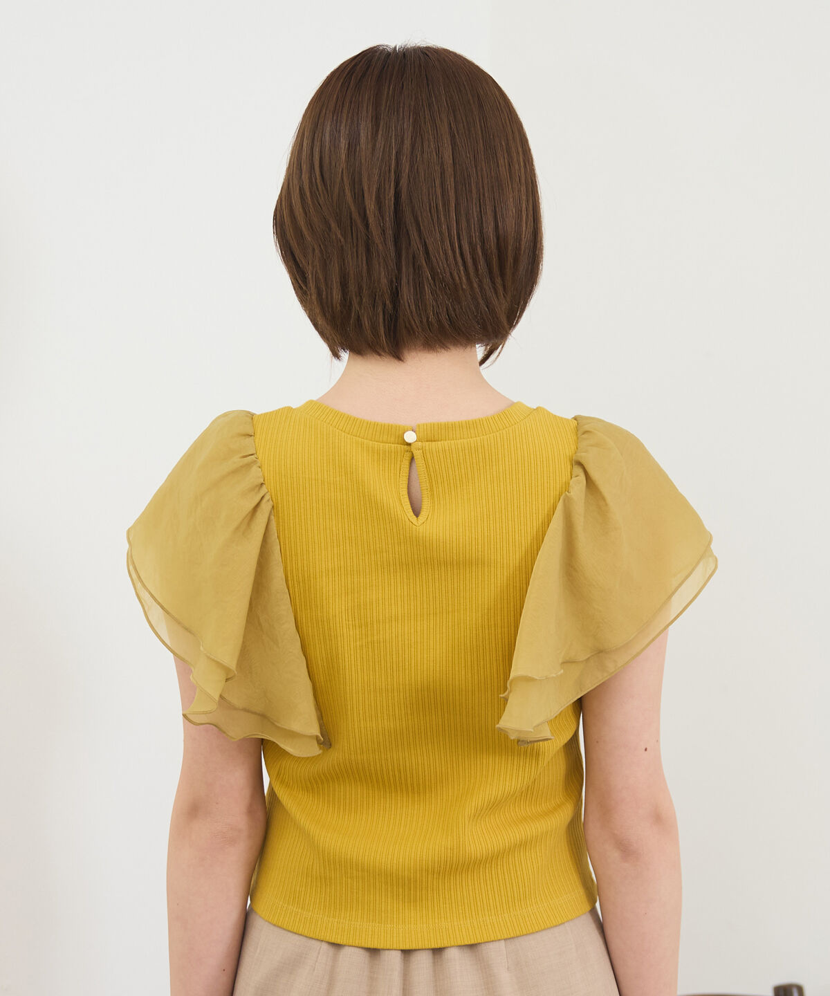 REDYAZEL「シアーフレアスリーブリブカットソー」|Tシャツ・カットソー|