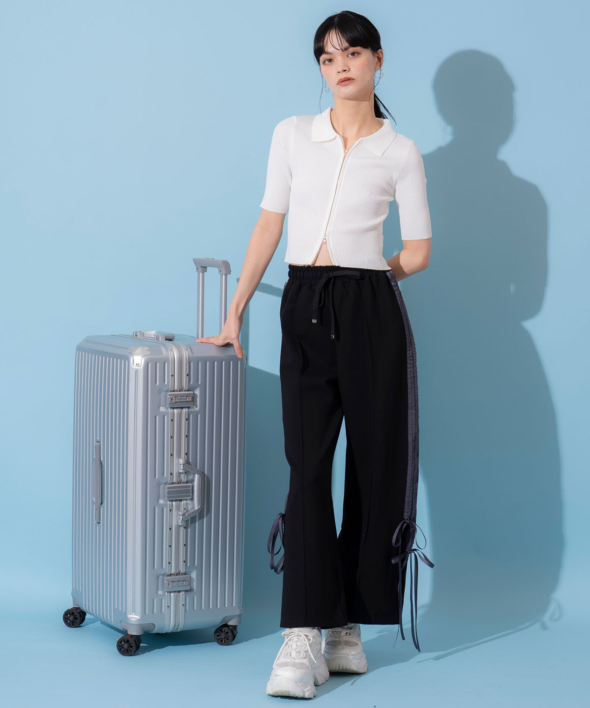 REDYAZEL「ダブルリボンラインイージーパンツ」|その他|