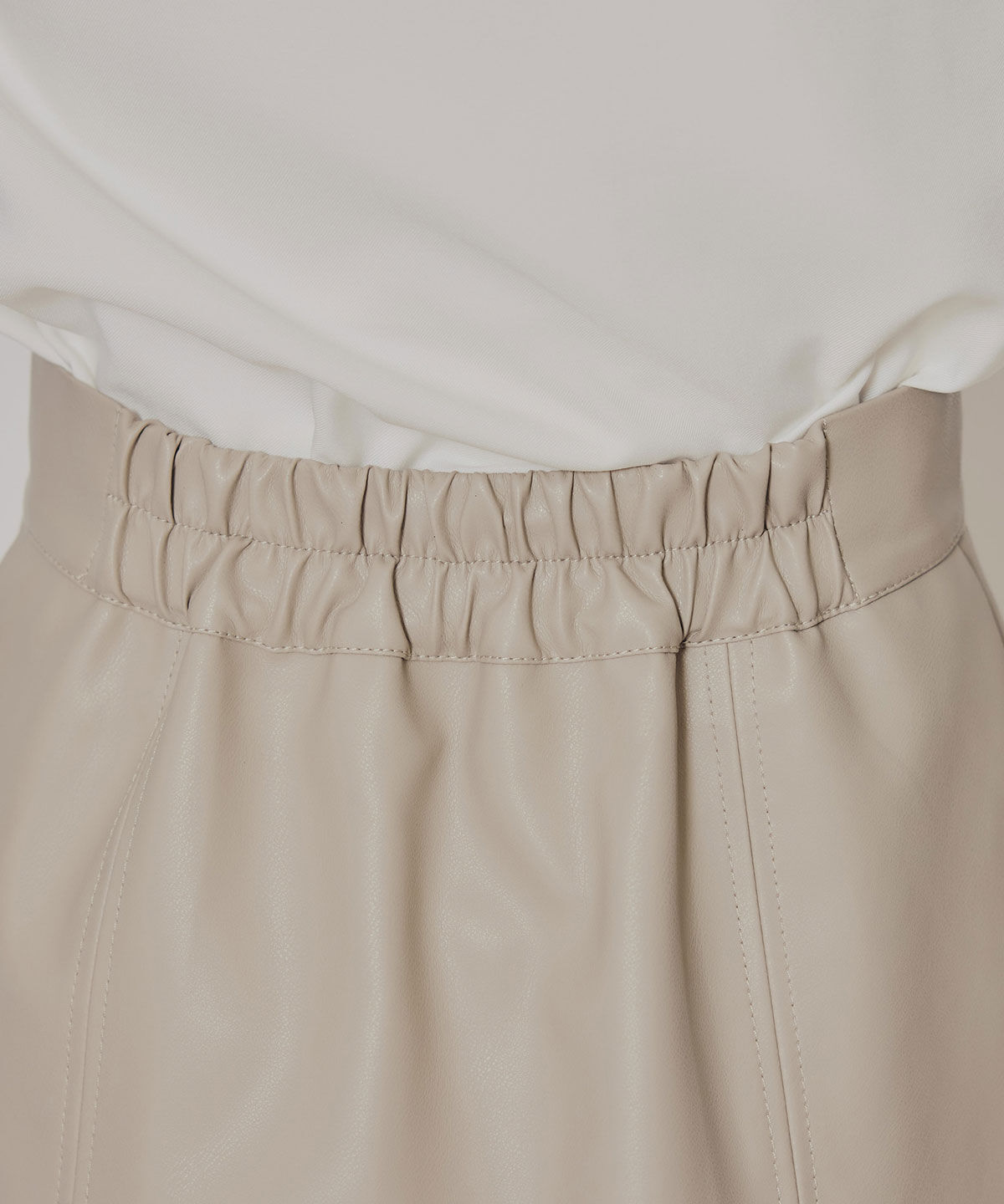 REDYAZEL「フェイクレザーBOXプリーツミニスカート」|フレア|