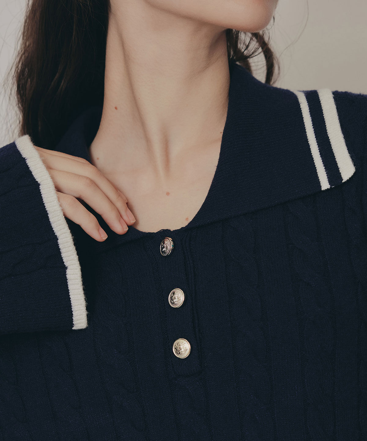 REDYAZEL「ラインケーブルミニニットワンピース」|ワンピース|