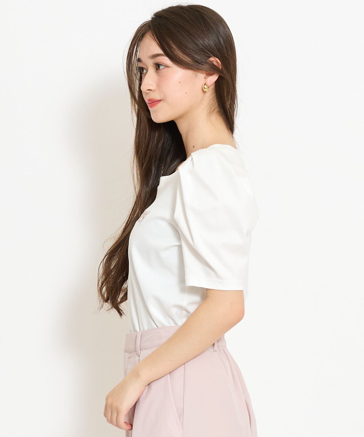 WILLSELECTION「ロゴ刺繍タックスリーブTシャツ」|Tシャツ・カットソー|