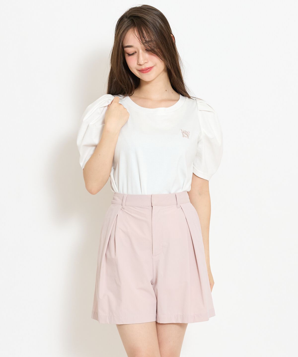 WILLSELECTION「ロゴ刺繍タックスリーブTシャツ」|Tシャツ・カットソー|