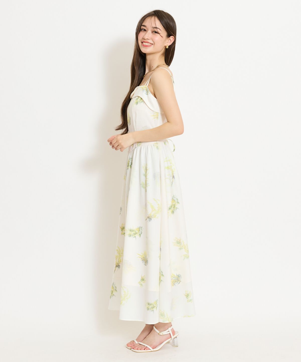 WILLSELECTION「ミモザプリントキャミワンピース」|ワンピース|