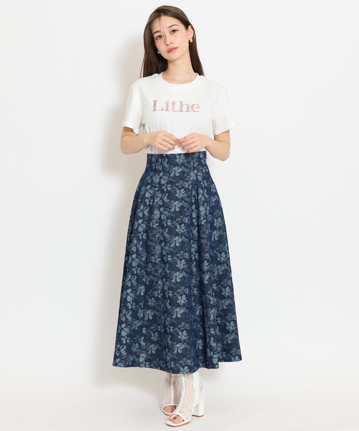 WILLSELECTION「デニムフレアスカート」|フレア|