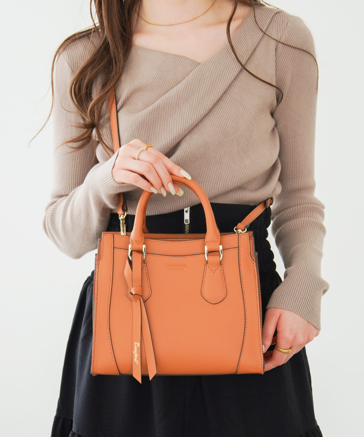  「Jewelna Rose クロフォード ハンドバッグ 本革 11921」|ショルダー・メッセンジャー|