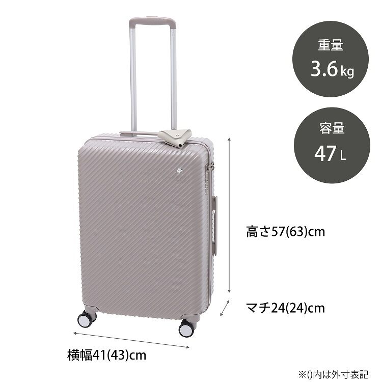 W&.Day/Night「W&.Day/Night HaNT コラボ スーツケース 47リットル 05102」|キャリーケース|