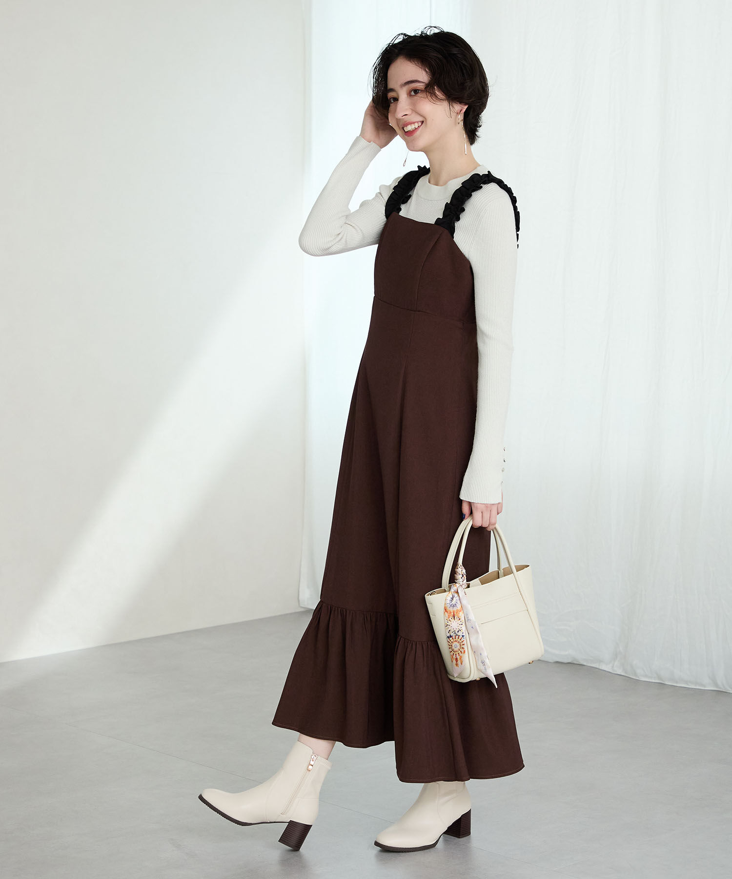 ORiental TRaffic「【 美脚 】 チャンキー ヒール ミドル ブーツ/31408 ヒール6ｃｍ 太ヒール 定番人気」|ショートブーツ|