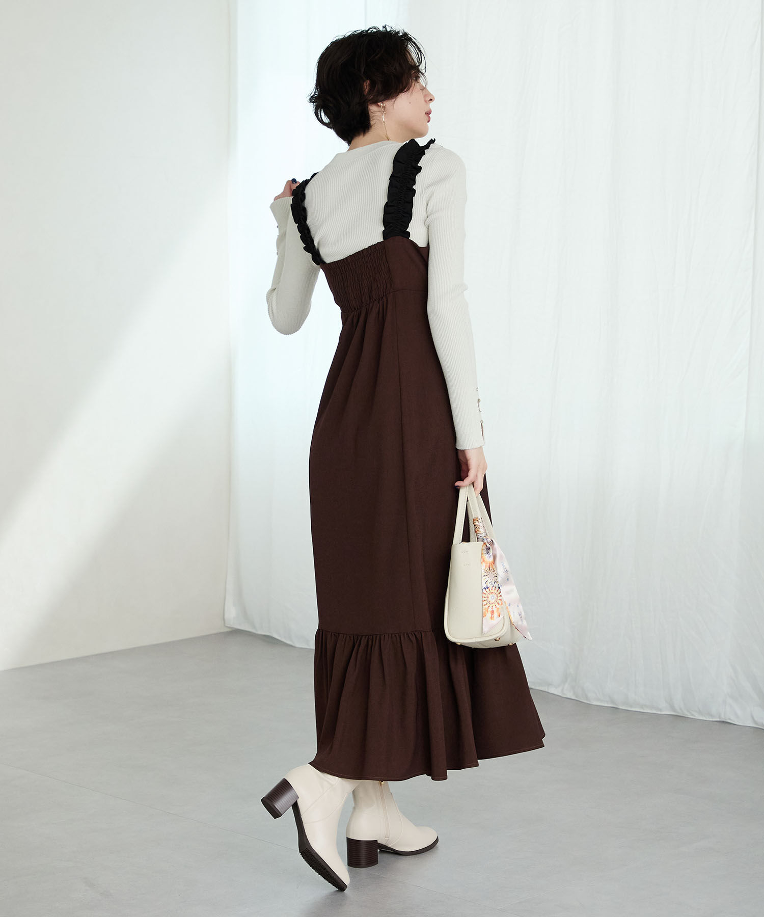 ORiental TRaffic「【 美脚 】 チャンキー ヒール ミドル ブーツ/31408 ヒール6ｃｍ 太ヒール 定番人気」|ショートブーツ|