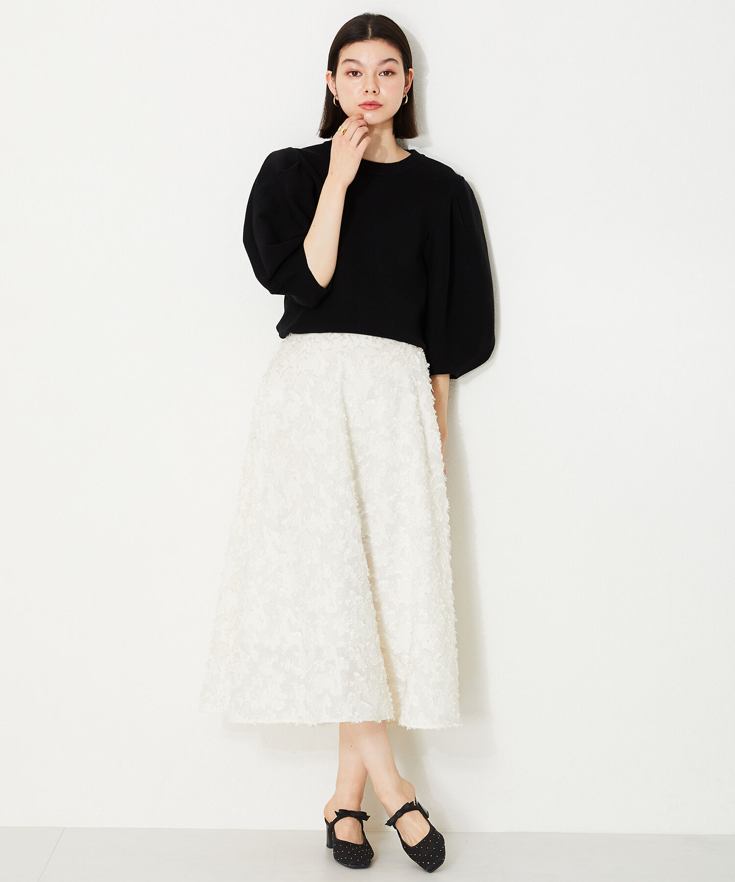 ORiental TRaffic「ラインストーンチュールミュール/41126」|パンプス|