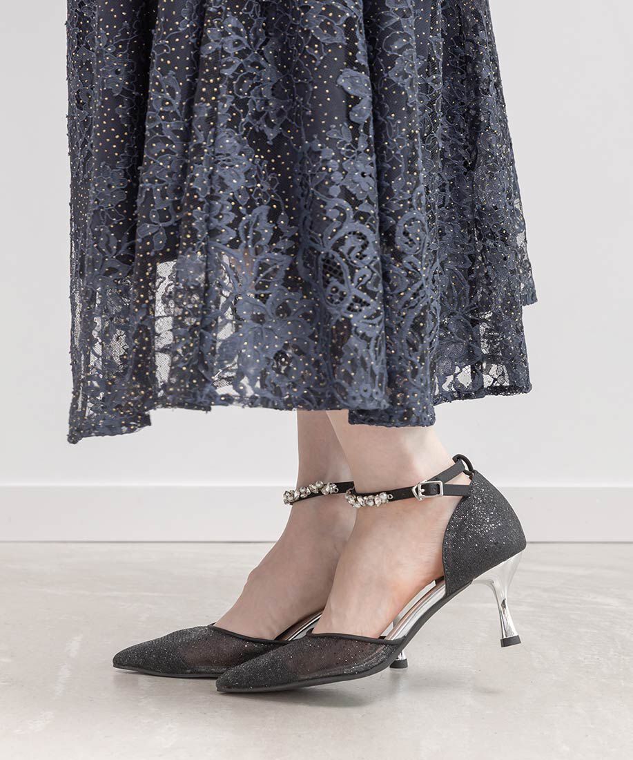  「2WAY ラメシアーセパレートパンプス」|パンプス|