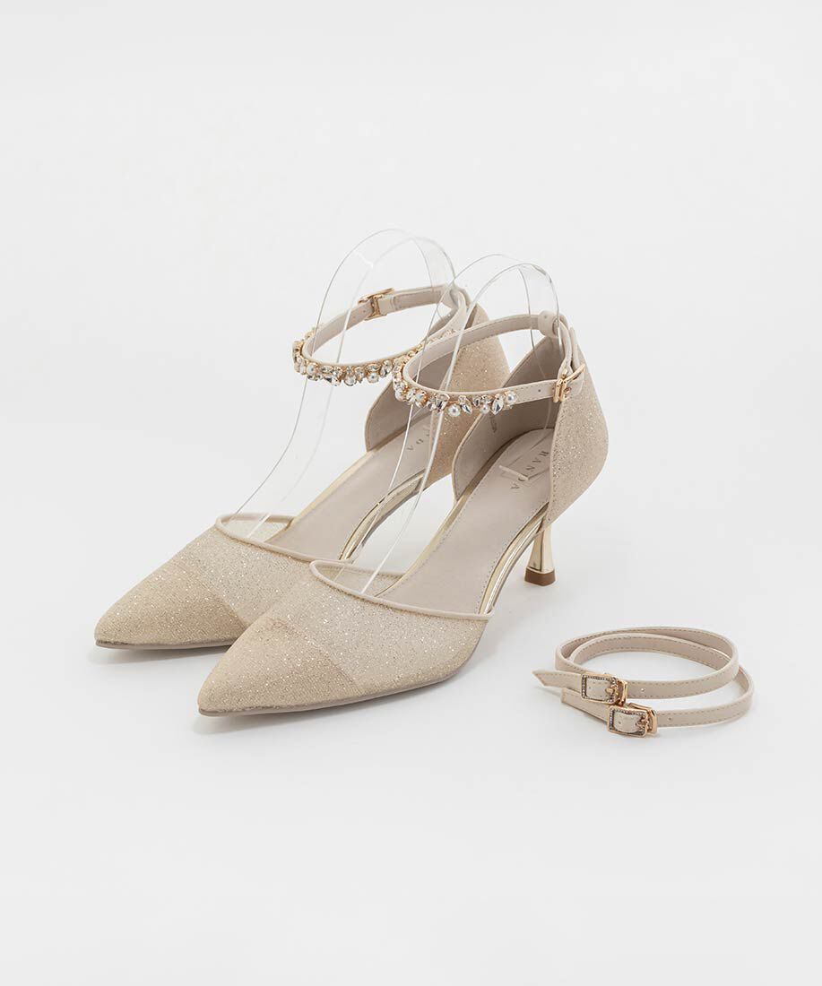  「2WAY ラメシアーセパレートパンプス」|パンプス|