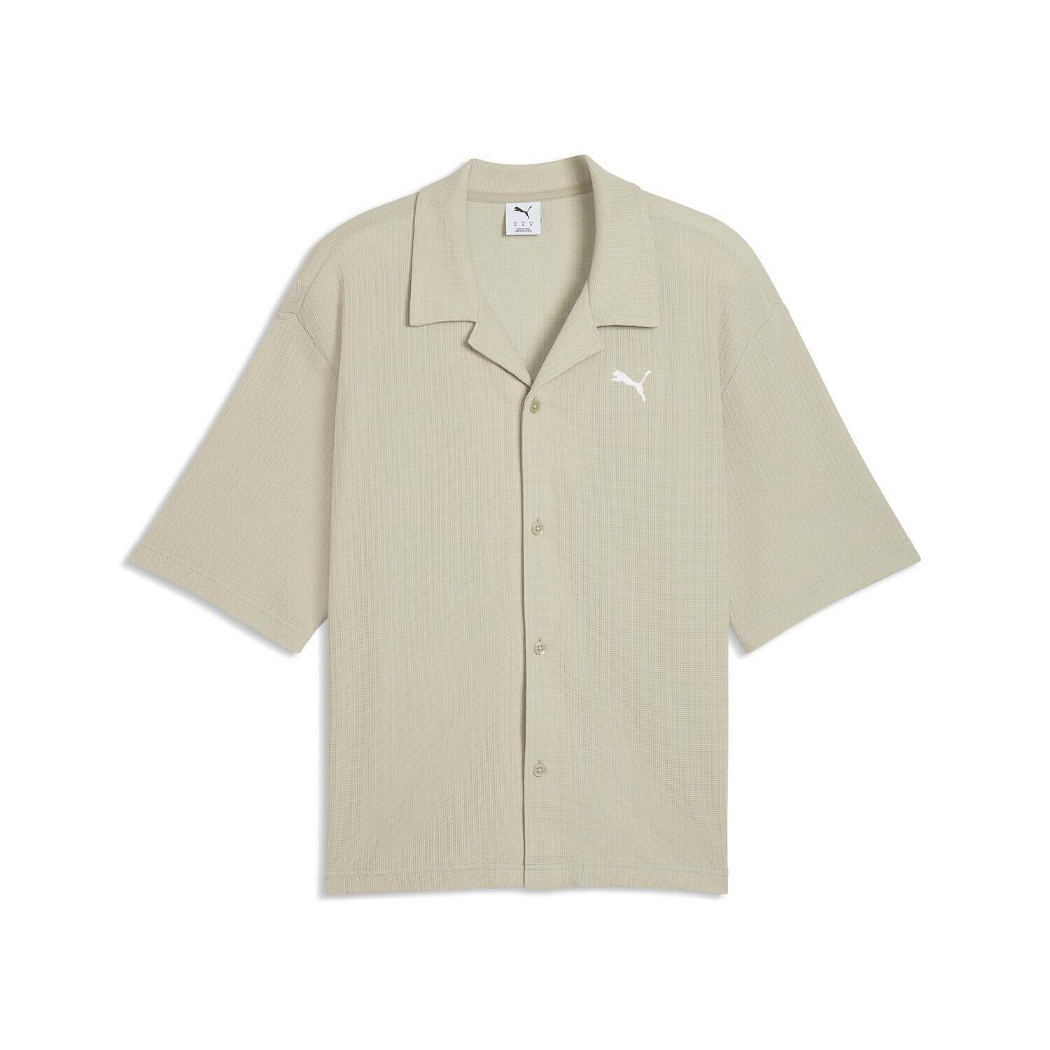 PUMA「【PUMA ｳｪｱ】M WARDROBE ESS WAFFLE SHIRT」|Tシャツ・カットソー|ベージュ