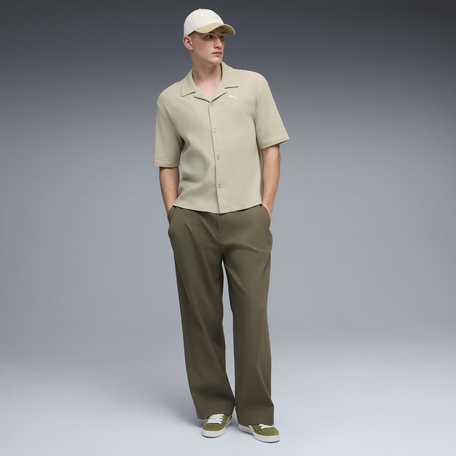 PUMA「【PUMA ｳｪｱ】M WARDROBE ESS WAFFLE SHIRT」|Tシャツ・カットソー|