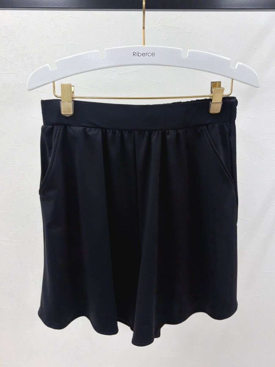 Riberce「UVカットフレアショートパンツ【UVbect】」|ショーツ|ブラック