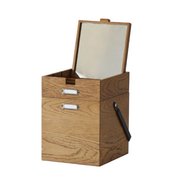 B-COMPANY「木のぬくもりを感じる　コスメボックス」|ミラー|ｳﾞｨﾝﾃｰｼﾞﾅﾁｭﾗﾙ